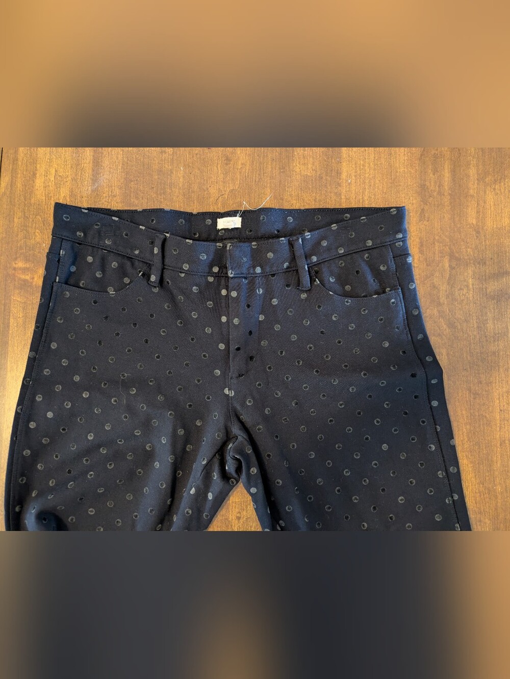 J.Crew Polka Dot Ponte Skinny Leg Pants 6